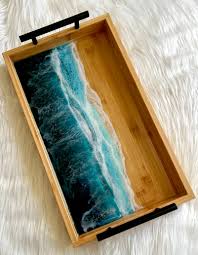 Resin serving tray