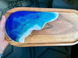 Resin serving tray